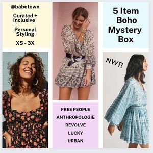 BOHO Mystery Box Free People Anthropologie Johnny Was Kimono Peasant Top